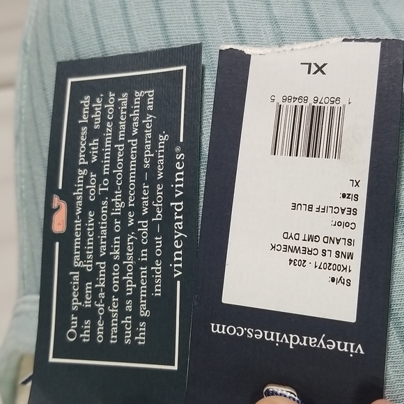 MENS VINEYARD VINES  LS ISLAND CREWNECK PULLOVER SHIRT IN SIZE XL - Picture 8 of 8